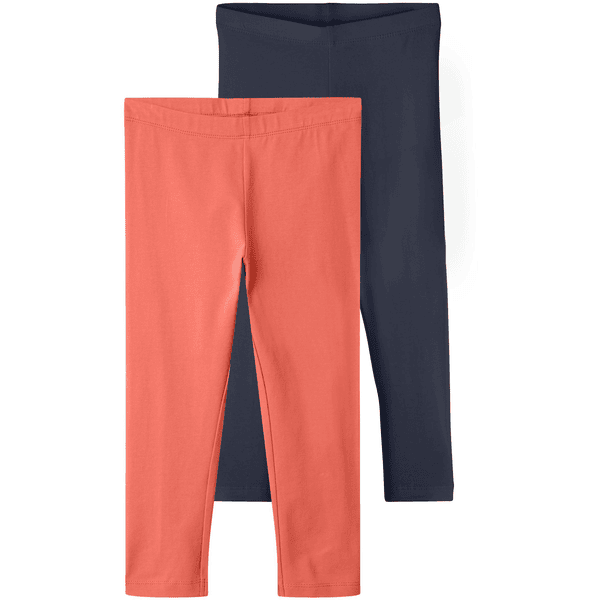 Name It Leggings 2er Pack Nkfvivian Coral/Dark Sapphire